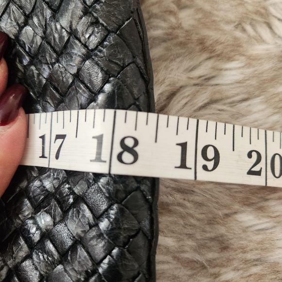 Dee Ocleppo 100% Leather Weaved Black Tote Bag Made in Italy - Picture 12 of 14